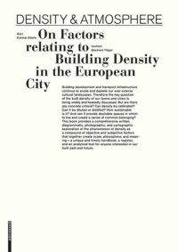 cover of the book Density & Atmosphere: On Factors relating to Building Density in the European City