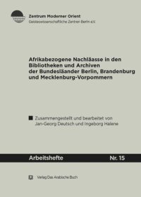 cover of the book Afrikabezogene Nachlässe