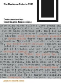 cover of the book Die Bauhaus-Debatte 1953: Dokumente einer verdrängten Kontroverse