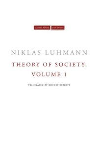 cover of the book Theory of Society, Volume 1