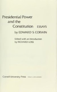 cover of the book Presidential Power and the Constitution: Essays