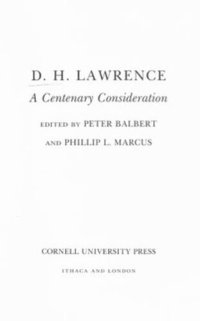 cover of the book D. H. Lawrence: A Centenary Consideration