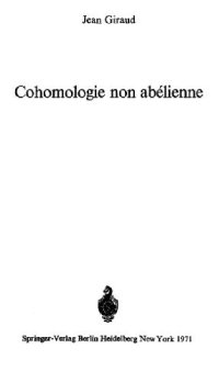 cover of the book Cohomologie non abelienne