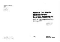 cover of the book Modules des fibres stables sur les courbes algebriques