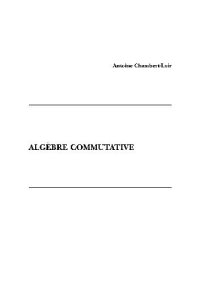 cover of the book Algebre commutative (lecture notes)