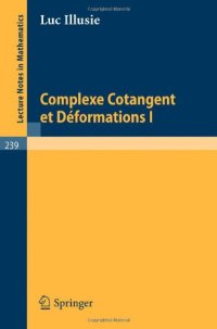 cover of the book Complexe cotangent et deformations I