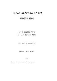 cover of the book Elementary linear algebra: lecture notes