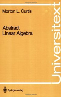 cover of the book Abstract linear algebra