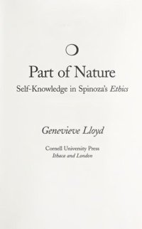 cover of the book Part of Nature: Self-Knowledge in Spinoza's "Ethics"