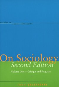 cover of the book On Sociology Second Edition Volume One: Critique and Program