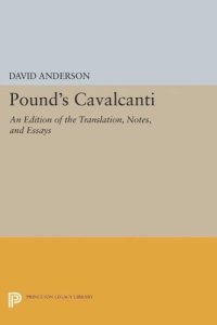 cover of the book Pound's Cavalcanti: An Edition of the Translation, Notes, and Essays