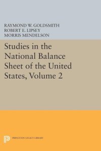 cover of the book Studies in the National Balance Sheet of the United States, Volume 2