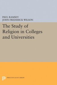 cover of the book The Study of Religion in Colleges and Universities