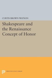 cover of the book Shakespeare and the Renaissance Concept of Honor