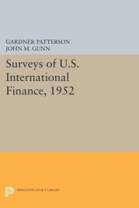 cover of the book Surveys of U.S. International Finance, 1952