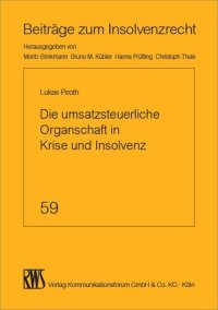 cover of the book Die umsatzsteuerliche Organschaft in Krise und Insolvenz