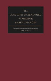 cover of the book The "Coutumes de Beauvaisis" of Philippe de Beaumanoir