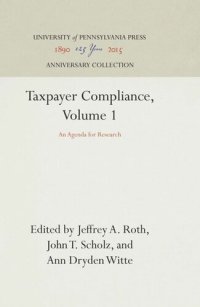 cover of the book Taxpayer Compliance, Volume 1: An Agenda for Research