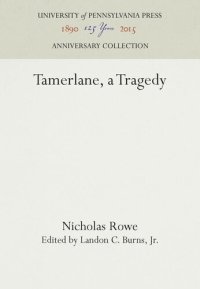 cover of the book Tamerlane, a Tragedy