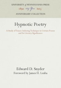 cover of the book Hypnotic Poetry: A Study of Trance-Inducing Technique in Certain Poems and Its Literary Significance