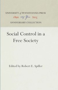 cover of the book Social Control in a Free Society