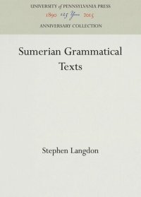 cover of the book Sumerian Grammatical Texts