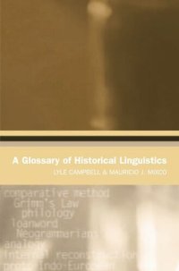 cover of the book A Glossary of Historical Linguistics