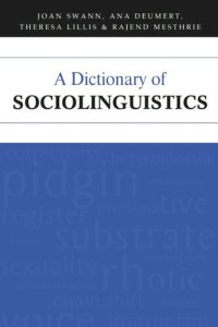 cover of the book A Dictionary of Sociolinguistics