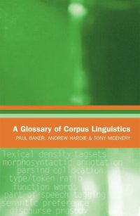 cover of the book A Glossary of Corpus Linguistics