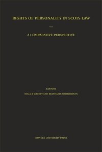 cover of the book Rights of Personality in Scots Law: A Comparative Perspective