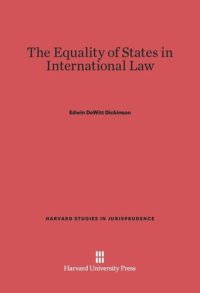 cover of the book The Equality of the States in International Law