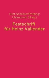 cover of the book Festschrift für Heinz Vallender