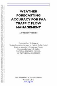 cover of the book Weather Forecasting Accuracy for FAA Traffic Flow Management: A Workshop Report