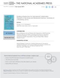 cover of the book Building Infrastructure for International Collaborative Research in the Social and Behavioral Sciences: Summary of a Workshop