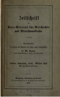 cover of the book Zeitschrift des Harz-Vereins für Geschichte und Alterthumskunde