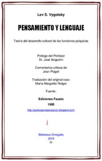 cover of the book Pensamiento y lenguaje