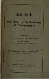 cover of the book Zeitschrift des Harz-Vereins für Geschichte und Alterthumskunde