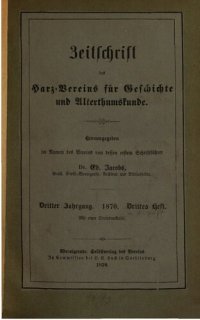 cover of the book Zeitschrift des Harz-Vereins für Geschichte und Alterthumskunde