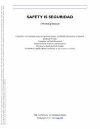 cover of the book Safety Is Seguridad: A Workshop Summary