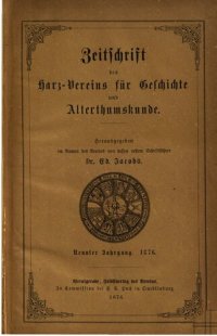 cover of the book Zeitschrift des Harz-Vereins für Geschichte und Alterthumskunde