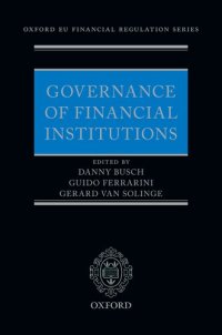 cover of the book Governance of Financial Institutions (Oxford EU Financial Regulation)