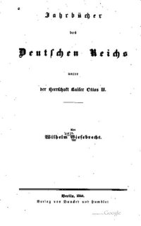 cover of the book Jahrbücher des Deutschen Reichs unter der Herrschaft Kaiser Ottos II.