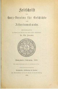 cover of the book Zeitschrift des Harz-Vereins für Geschichte und Alterthumskunde