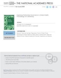 cover of the book Exploring Partnership Governance in Global Health: Proceedings of a Workshop