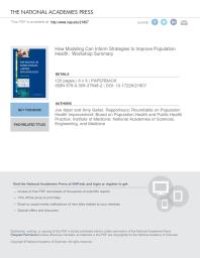 cover of the book How Modeling Can Inform Strategies to Improve Population Health: Workshop Summary