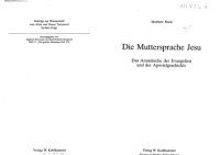 cover of the book Die Muttersprache Jesu. Das Aramaische der Evangelien und der Apostelgeschichte