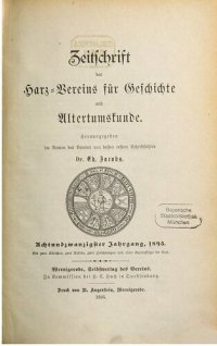 cover of the book Zeitschrift des Harz-Vereins für Geschichte und Alterthumskunde