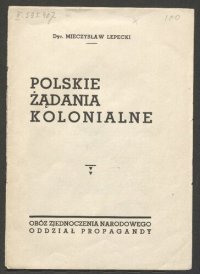 cover of the book Polskie żądania kolonialne