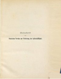 cover of the book Zeitschrift des Deutschen Vereins zur Förderung der Luftschifffahrt