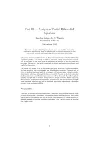 cover of the book Analysis of Partial Differential Equations